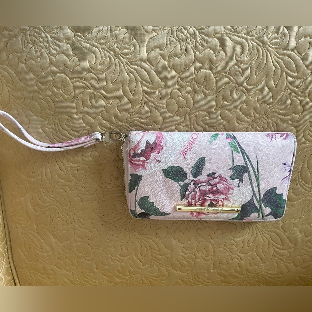 Betsey Johnson Floral Wristlet Wallet